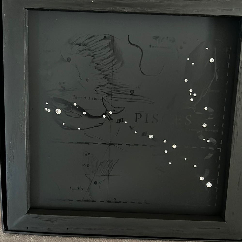 pictures and clocks of the zodiac constellations inlaid with Swarovski crystals.